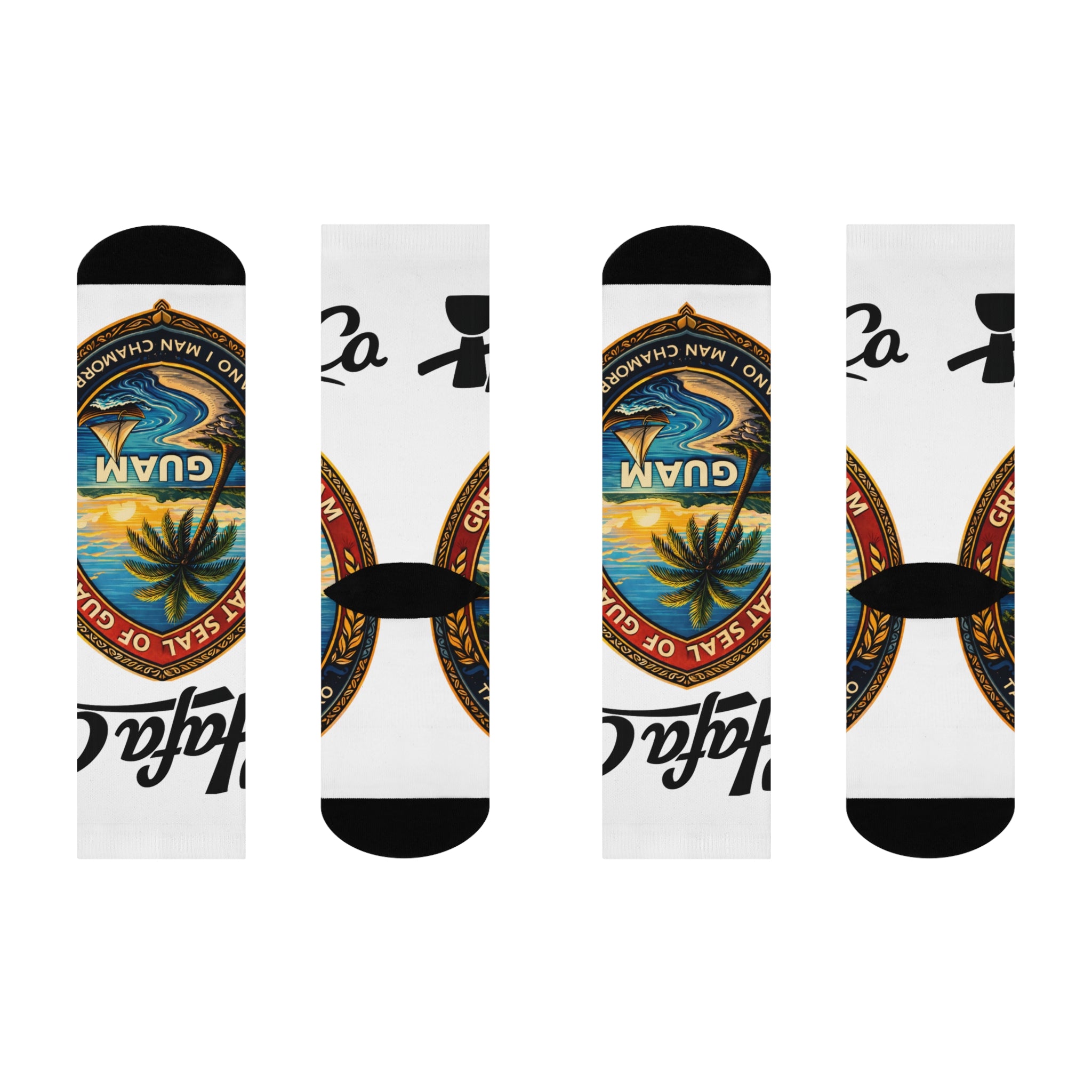 Guam Seal Cushioned Crew Socks